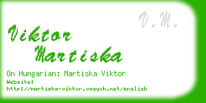 viktor martiska business card